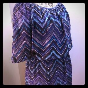 EUC- Navy Aztec Print Dress